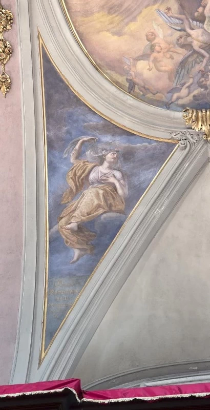 Figura allegorica femminile - affresco, chiesa della Trasfigurazione di N.S.G.C., Breno (BS)